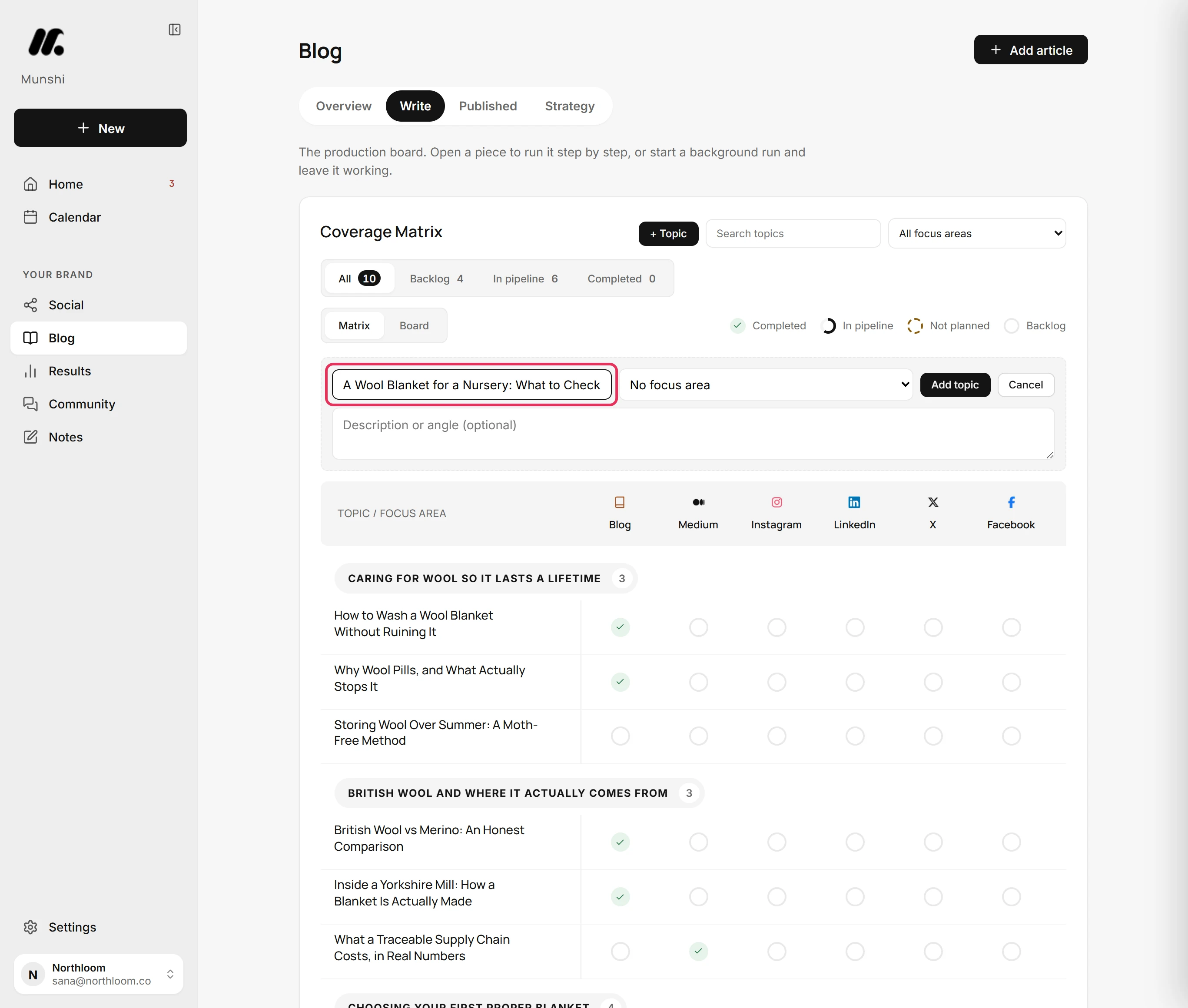 The new topic form with a title typed into the Topic title box.